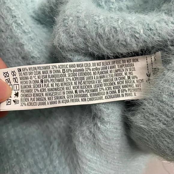 Forever 21 women’s furry crew neck knit sweater plus size 2x color blue - Picture 4 of 5